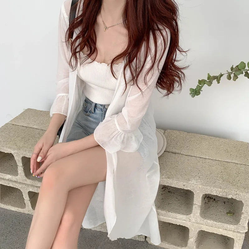 2025Popular Summer New Women's Chiffon Shirt Bell Sleeve Large Long Style Cardigan Beach Clothing Women
2025Popular Summer New Women's Chiffon Shirt Bell Sleeve Large Long Style Cardigan Beach Clothing Women