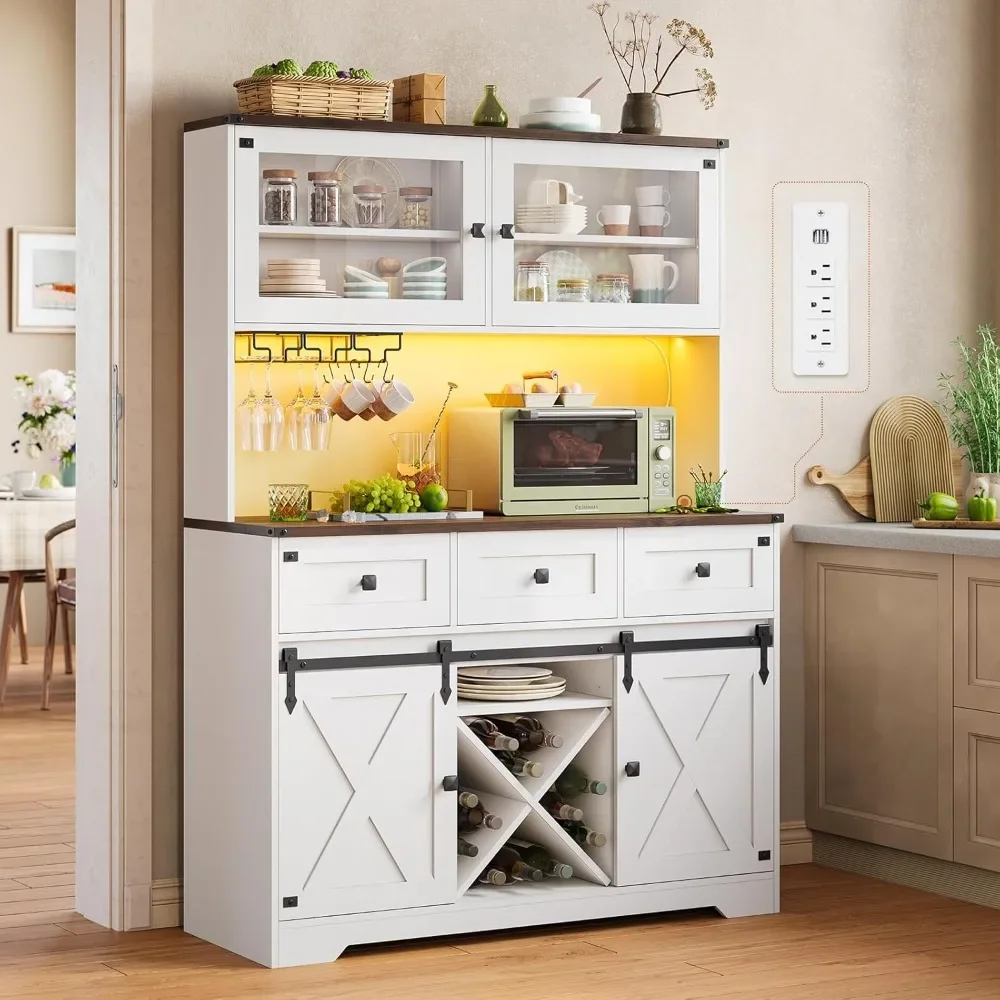 Bar Cabinet with Led Lights and Charging Station Farmhouse Tall Hutch Buffet Sideboard Cabinet with 3 Drawers Bar Cabinets
Bar Cabinet with Led Lights and Charging Station Farmhouse Tall Hutch Buffet Sideboard Cabinet with 3 Drawers Bar Cabinets