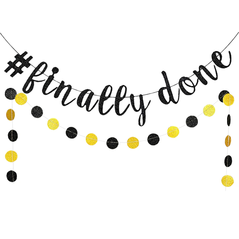 2 Pcs Black Gold Circle Garland Graduation Party Banner Decorative Scenes Hanging Wall Door Window Tree Background Celebrate
2 Pcs Black Gold Circle Garland Graduation Party Banner Decorative Scenes Hanging Wall Door Window Tree Background Celebrate