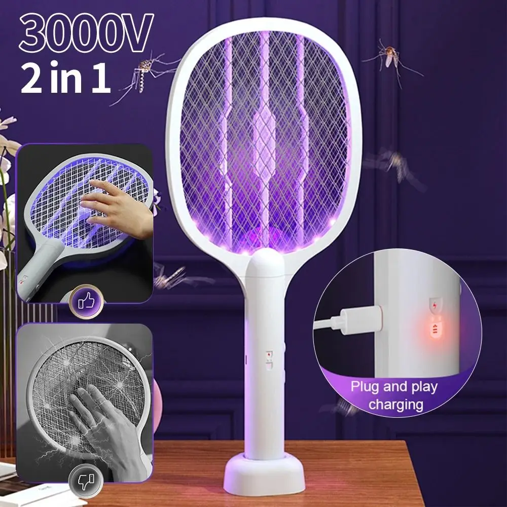 Fast USB Charging Portable Fly Swatter Handheld Rechargeable 2 in 1 Bug Zapper Safe Triple Mesh Design Mosquito Trap Lamp Indoor
Fast USB Charging Portable Fly Swatter Handheld Rechargeable 2 in 1 Bug Zapper Safe Triple Mesh Design Mosquito Trap Lamp Indoor