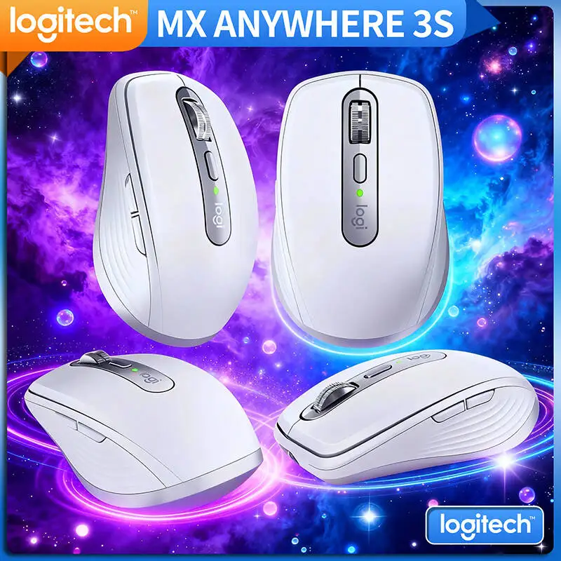 Logitech MX Anywhere 3S Silent Click Mouse, 8K DPI High Precision, Compact Travel Design