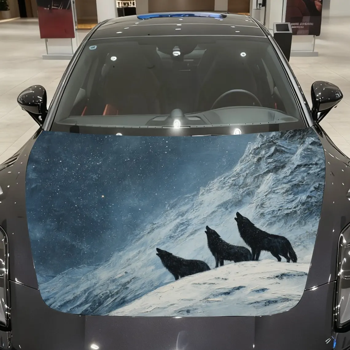Howling Wolves At The Peak Of Snow Mountain Car Hood Sticker, Waterproof Self-adhesive Body Decoration Sticker, Universal Full C
Howling Wolves At The Peak Of Snow Mountain Car Hood Sticker, Waterproof Self-adhesive Body Decoration Sticker, Universal Full C