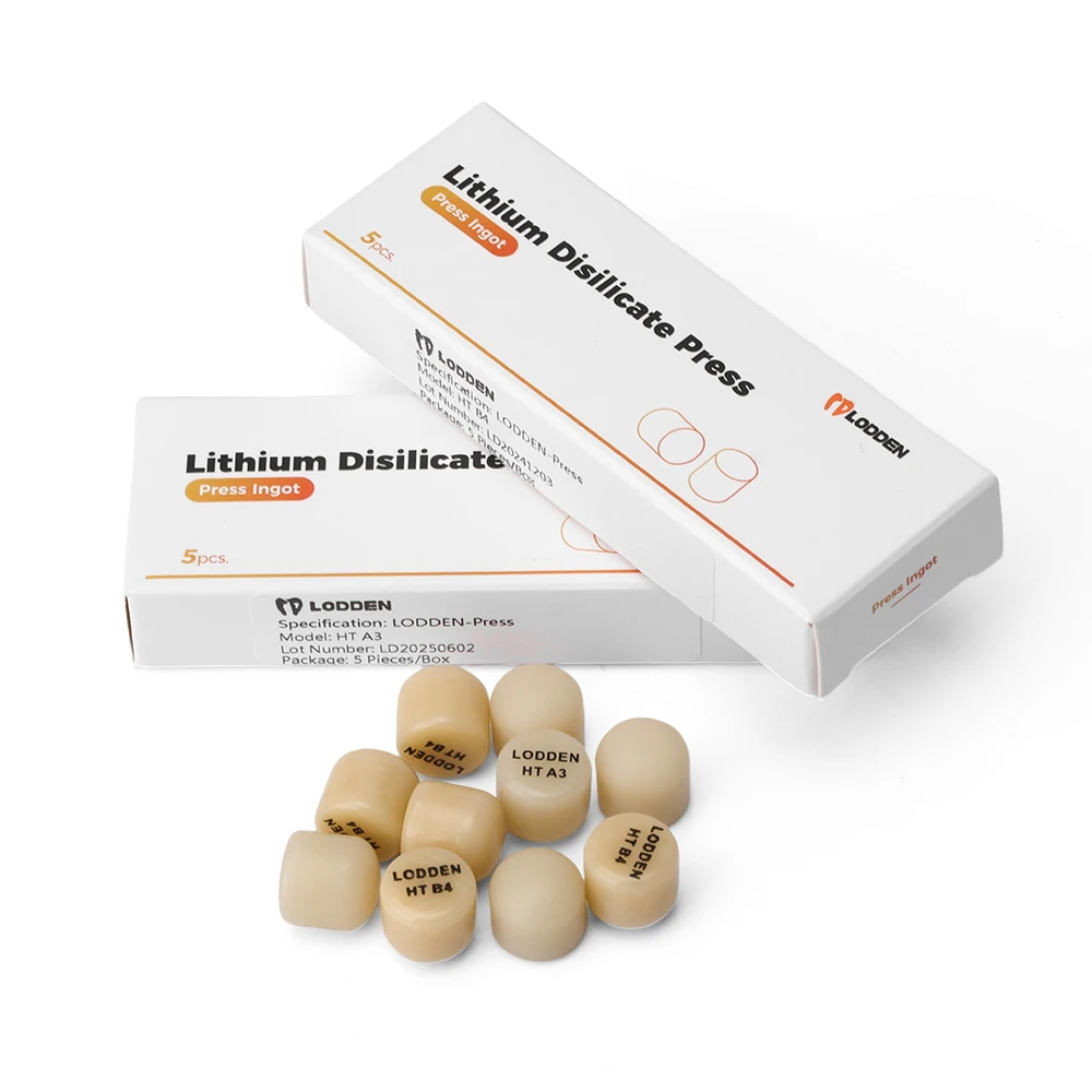 LODDEN 10pcs/Box Dental Lithium Disilicate Glass Ceramic Press Ingots HT/LT 420MPA Dentistry Ceramic Veneer Inlay Materials
LODDEN 10pcs/Box Dental Lithium Disilicate Glass Ceramic Press Ingots HT/LT 420MPA Dentistry Ceramic Veneer Inlay Materials