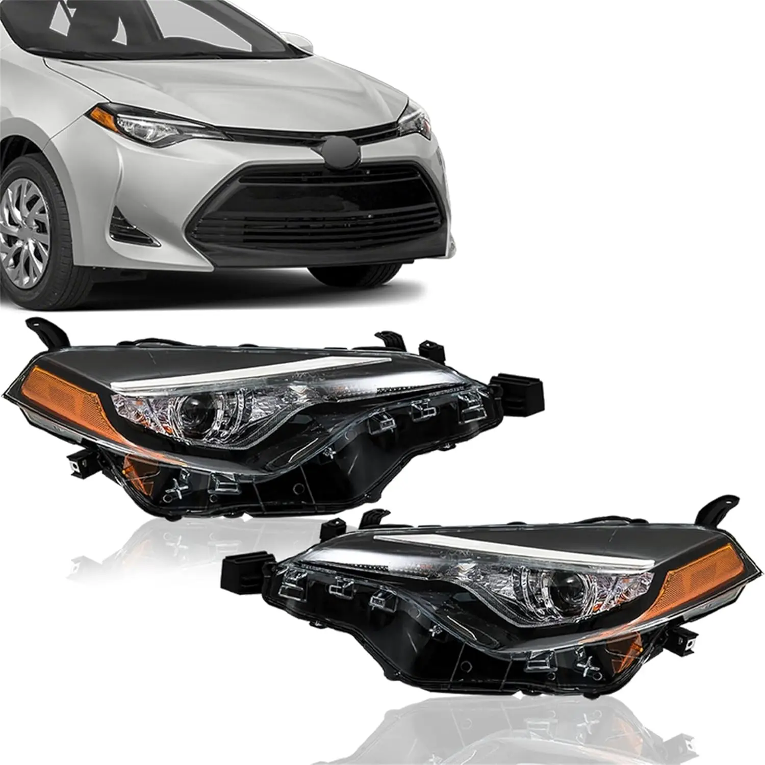 Фары Sulinso в сборе для Toyota Corolla L LE LE Eco 2017-2019 годов, светодиодные фары-проекторы с ДХО
Фары Sulinso в сборе для Toyota Corolla L LE LE Eco 2017-2019 годов, светодиодные фары-проекторы с ДХО