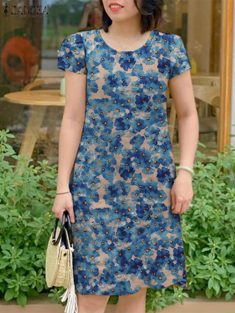 ZANZEA Fashion Summer Sundress Bohemain Floral Print Dress Women Short Sleeve Vestidos Casual Holiday Party Knee Length Robe
ZANZEA Fashion Summer Sundress Bohemain Floral Print Dress Women Short Sleeve Vestidos Casual Holiday Party Knee Length Robe