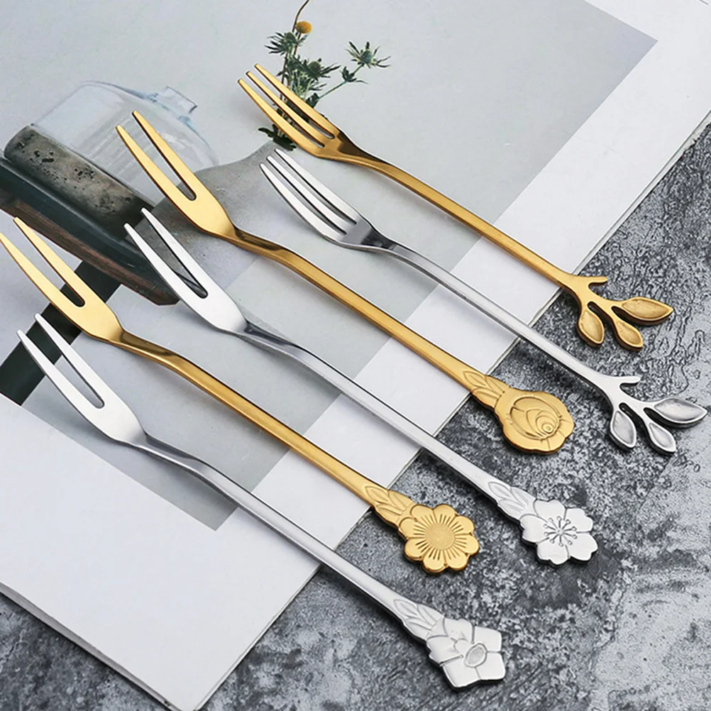 10 Pcs Fruit Forks Reusable Stainless Steel Dessert Forks Mini Child Cute Golden forks for fruits cakes snacks salad
10 Pcs Fruit Forks Reusable Stainless Steel Dessert Forks Mini Child Cute Golden forks for fruits cakes snacks salad
