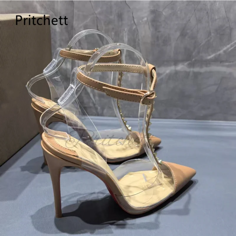 Pvc Leather Patchwork High Heels Sandals for Women Summer Pointed Cover Toe Buckle Strap Rivets Shoes 8/10/12Cm Office Shoes
Pvc Leather Patchwork High Heels Sandals for Women Summer Pointed Cover Toe Buckle Strap Rivets Shoes 8/10/12Cm Office Shoes