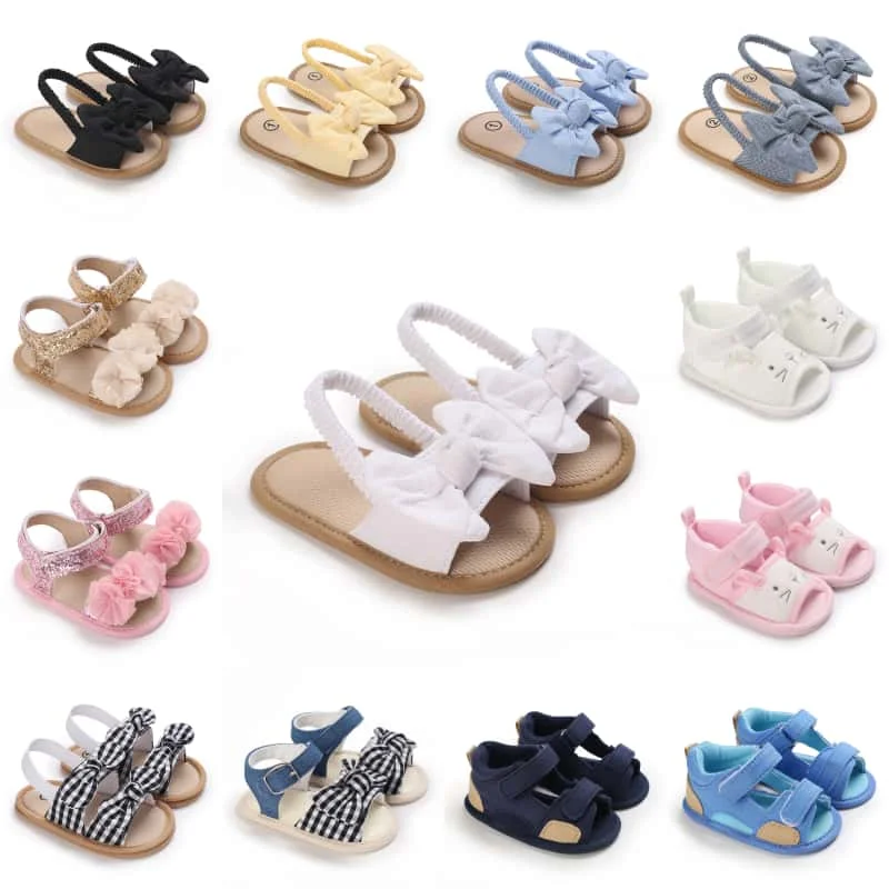 Cute Dot Lattice Bowknot Print Summer Baby Girl Soft Sole Prewalker Sandals 0-18M
Cute Dot Lattice Bowknot Print Summer Baby Girl Soft Sole Prewalker Sandals 0-18M