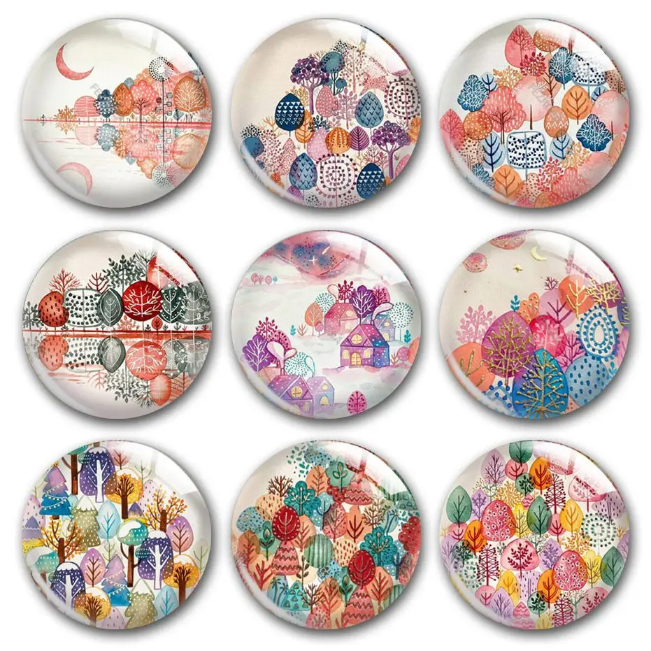 Handmade Watercolor Tree Flower Round Photo Glass Cabochon Demo Flat Back For DIY Keychain Jewelry Making Supplies Accessories
Handmade Watercolor Tree Flower Round Photo Glass Cabochon Demo Flat Back For DIY Keychain Jewelry Making Supplies Accessories