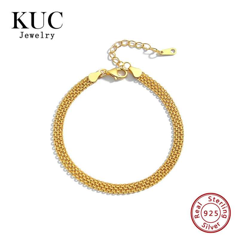 Fashion Trendy Minimalist Luxury Classic Chains Bracelet 925 Sterling Silver Fine Jewelry Wide Bracelet for Women
Fashion Trendy Minimalist Luxury Classic Chains Bracelet 925 Sterling Silver Fine Jewelry Wide Bracelet for Women