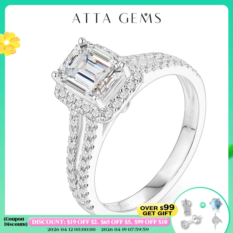 ATTAGEMS 925 Sterling Silver Moissanite Ring Emearld Cut 1.0CT VVS1 D Color Moissanite Pass Diamond Test for Women Elegant Rings
ATTAGEMS 925 Sterling Silver Moissanite Ring Emearld Cut 1.0CT VVS1 D Color Moissanite Pass Diamond Test for Women Elegant Rings