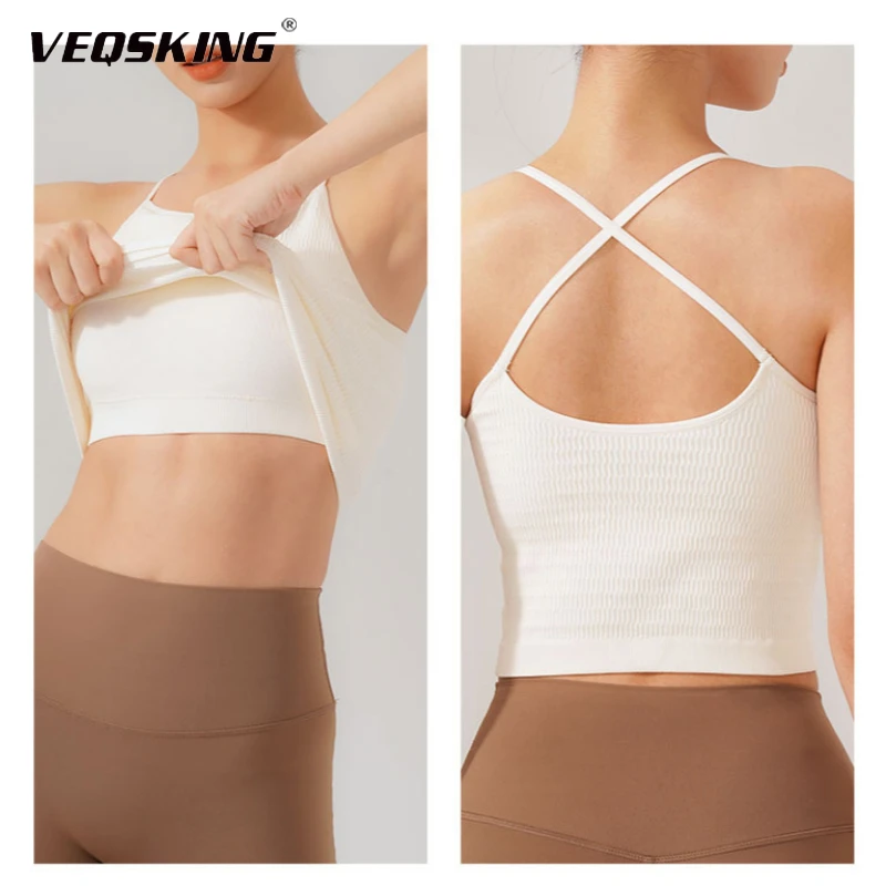 VEQKING 2025 Spring/Summer New Cross Strap Sports Bra, Women's Beautiful Back Yoga Vest, Breathable Running with Chest Mat Bra
VEQKING 2025 Spring/Summer New Cross Strap Sports Bra, Women's Beautiful Back Yoga Vest, Breathable Running with Chest Mat Bra