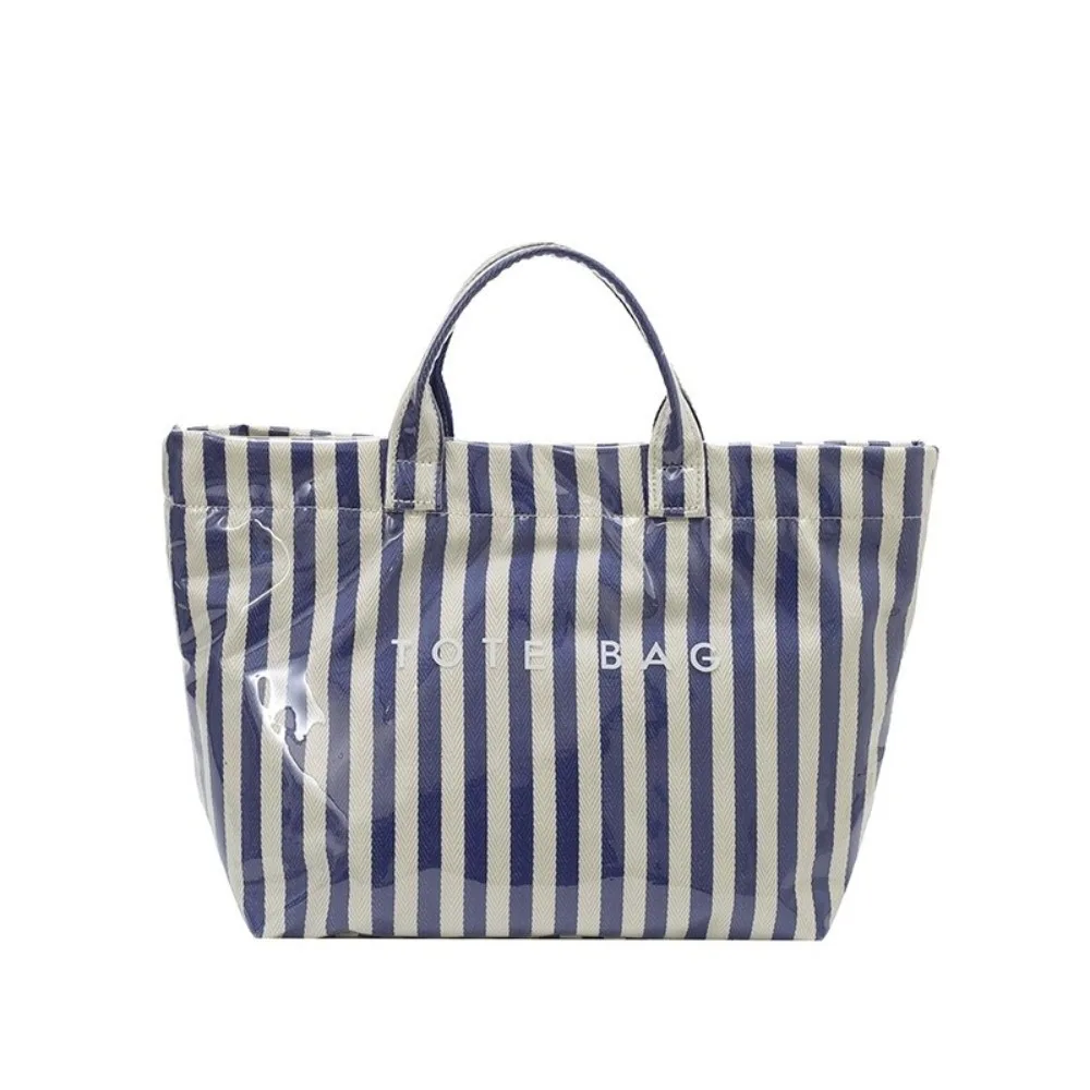 Waterproof PVC Striped Tote Bag Stripe Large Capacity Letter Prints Handbags Tote Pouch Shoulder Bag Transparent Jelly Bag
Waterproof PVC Striped Tote Bag Stripe Large Capacity Letter Prints Handbags Tote Pouch Shoulder Bag Transparent Jelly Bag