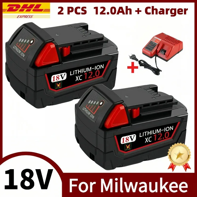 For Milwaukee M18 Battery 18V 12.0Ah 9.0Ah Replacement Lithium Battery for Milwaukee M18 48-11-1815 48-11-1850 2604-22 Battery
For Milwaukee M18 Battery 18V 12.0Ah 9.0Ah Replacement Lithium Battery for Milwaukee M18 48-11-1815 48-11-1850 2604-22 Battery