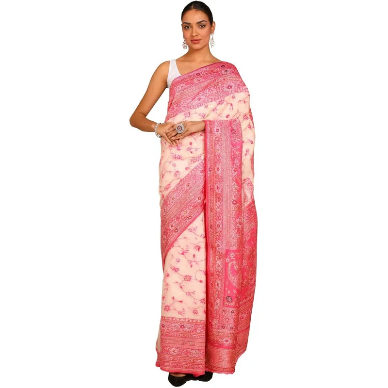 Women's Pure Silk Embroidery Work Saree with Unstitch Blouse Piece Partywear | Wedding Wear Saree For Women
Women's Pure Silk Embroidery Work Saree with Unstitch Blouse Piece Partywear | Wedding Wear Saree For Women