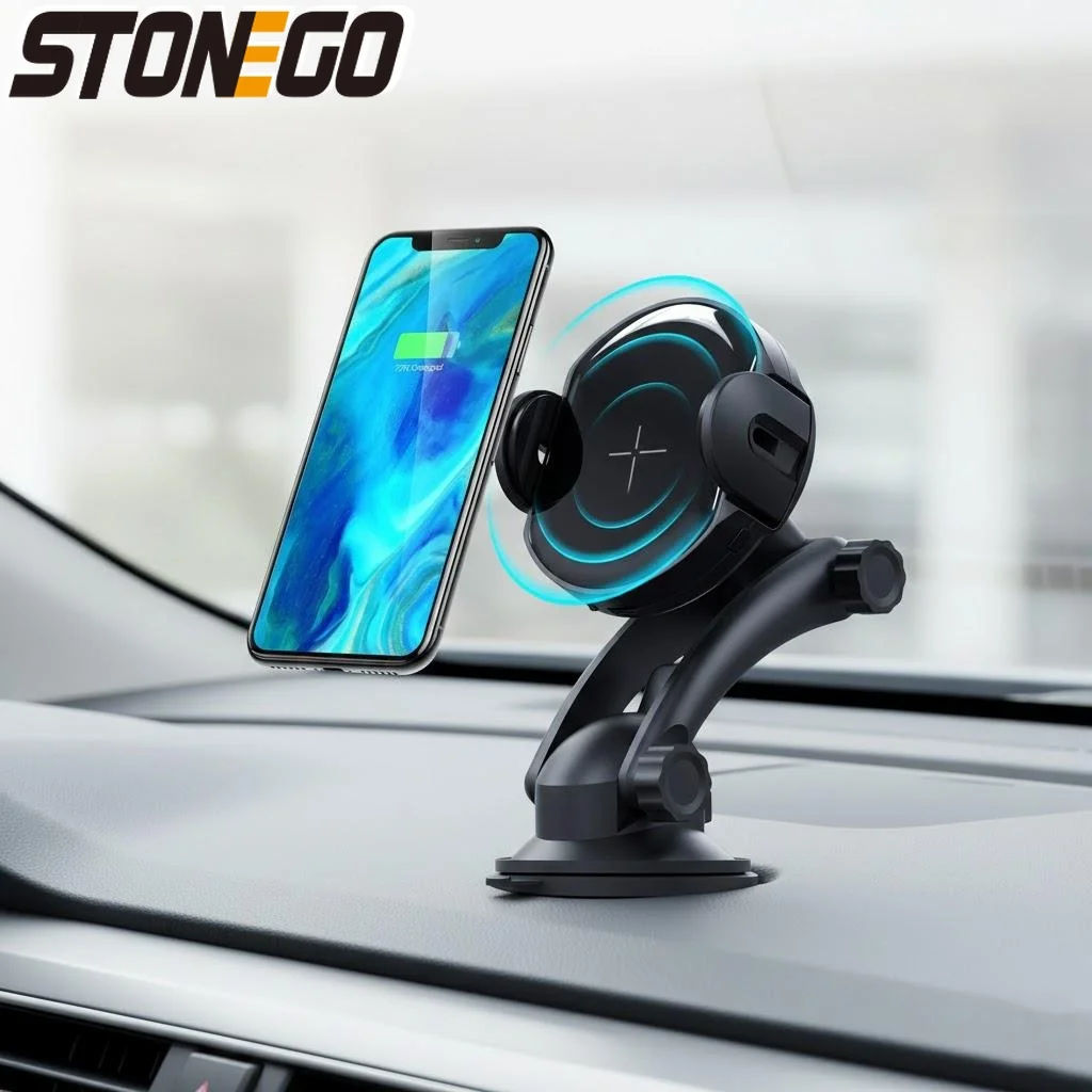 Wireless Car Charger Mount 10W Qi Fast Charging Compatible iPhone Samsung Android QC20 QC30 Secure Dashboard Vent Clip
Wireless Car Charger Mount 10W Qi Fast Charging Compatible iPhone Samsung Android QC20 QC30 Secure Dashboard Vent Clip
