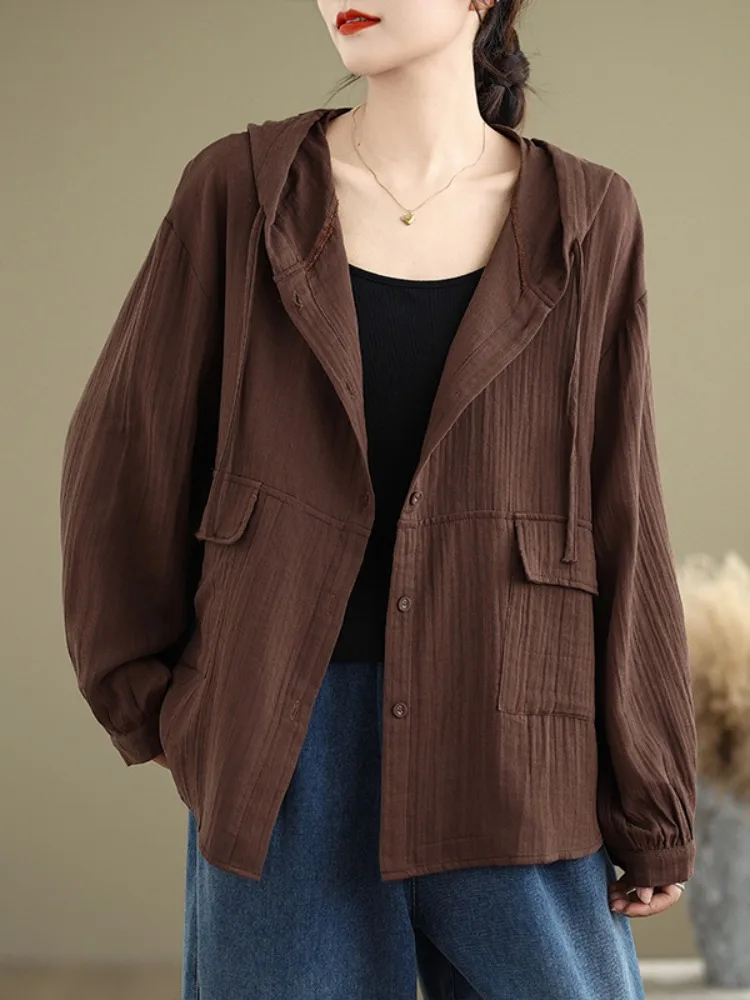 Повседневная хлопковая смесь с капюшоном irt Jaet, женская весна-осень, длинный свободный топ све, большой размер, закрывающий мясо, открытый C...
Повседневная хлопковая смесь с капюшоном irt Jaet, женская весна-осень, длинный свободный топ све, большой размер, закрывающий мясо, открытый C...