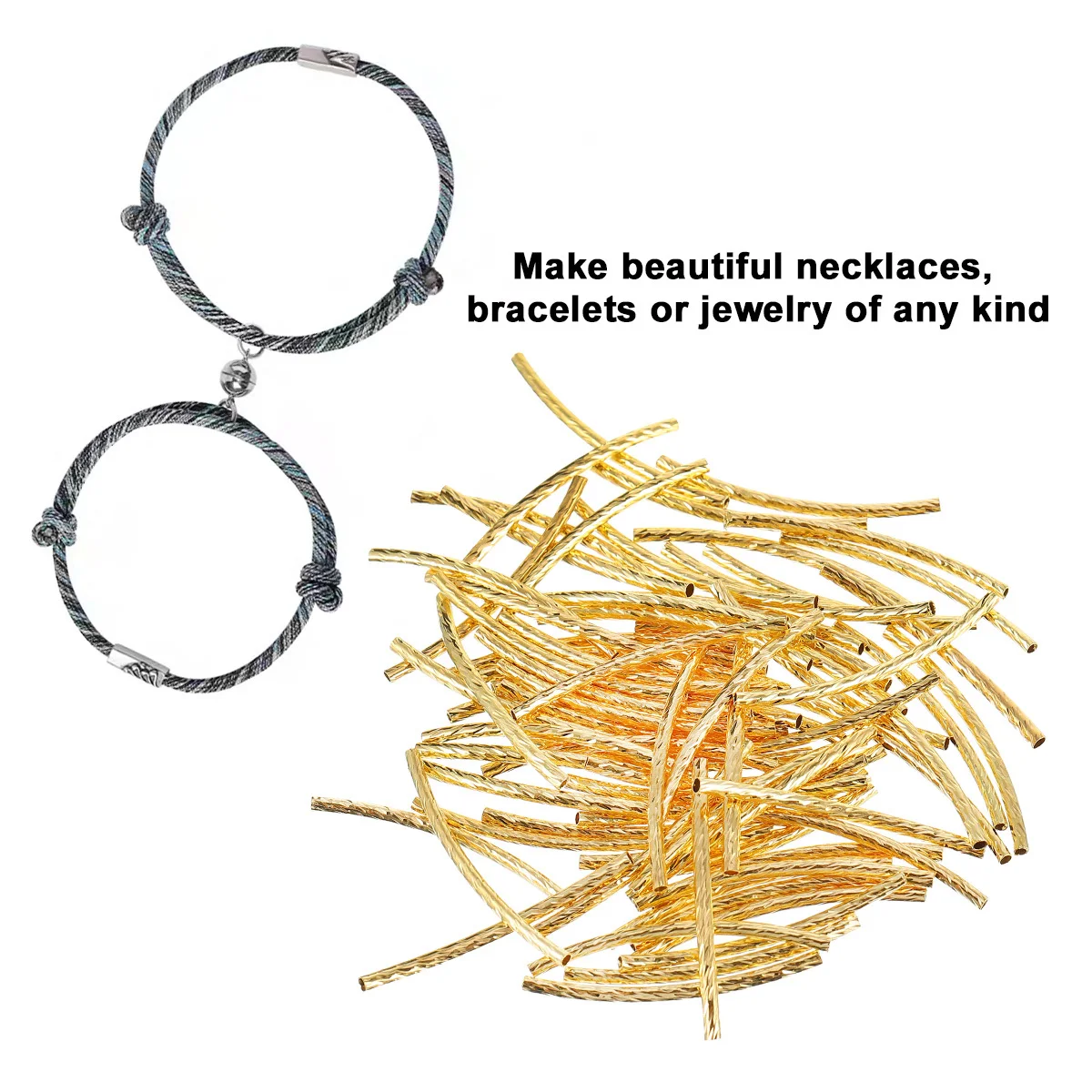 200pcs Curved Tube Beads Copper Slightly Bend Diy Jewelry Making Craft Spacer Beads For Necklace Bracelet Home Decor Curved
200pcs Curved Tube Beads Copper Slightly Bend Diy Jewelry Making Craft Spacer Beads For Necklace Bracelet Home Decor Curved