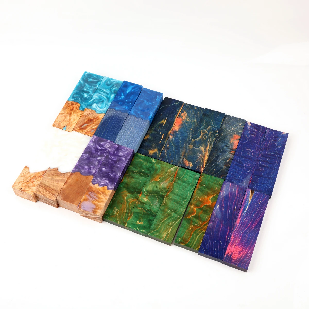 Stablized Wood Knife Material Curly Birch Resin Knife Handle Block Pieces,Handle Scales Knife Handle Making Blanks
Stablized Wood Knife Material Curly Birch Resin Knife Handle Block Pieces,Handle Scales Knife Handle Making Blanks