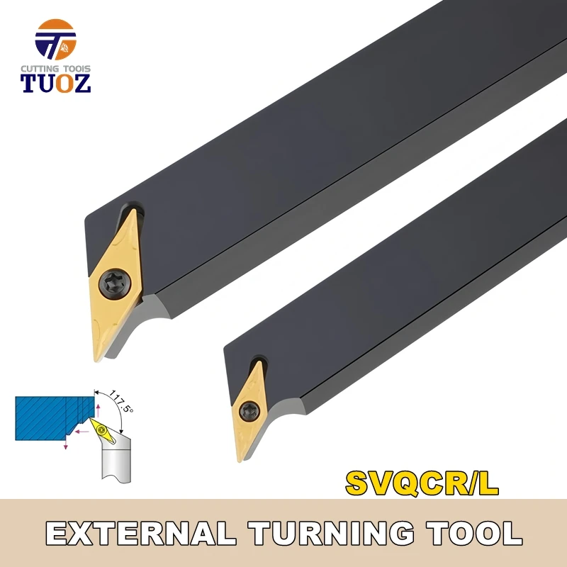 TUOZ SVQCR SVQCL 117.5degrees External Turning Tool 1212 1616 2020 2525 Cnc Holder Lathe Cutter Shank VCMT VBMT Inserts
TUOZ SVQCR SVQCL 117.5degrees External Turning Tool 1212 1616 2020 2525 Cnc Holder Lathe Cutter Shank VCMT VBMT Inserts