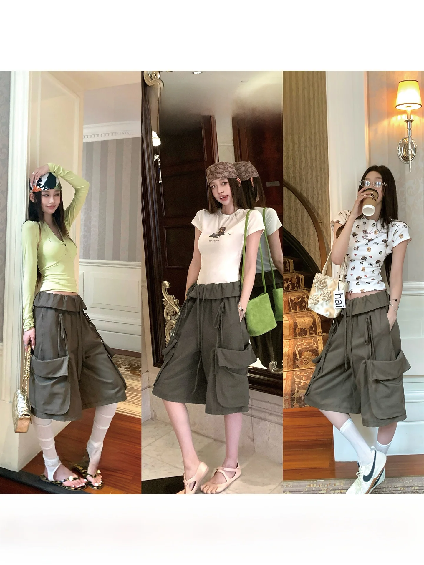 Low Waist Workwear Pants Casual Trousers Belted Mid-Calf Length American Style Summer New Arrival Women's Cotton Lyocell Blend
Low Waist Workwear Pants Casual Trousers Belted Mid-Calf Length American Style Summer New Arrival Women's Cotton Lyocell Blend