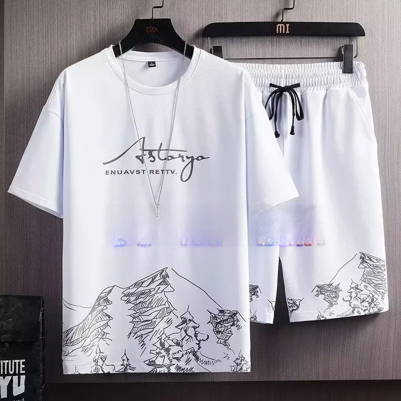 Летний комплект футболок ort Sve, мужской повседневный комплект из ледяного шелка f Sve, модный брендовый комплект из двух предметов, молодежные брюки из полиэстера с пятью брюками
Летний комплект футболок ort Sve, мужской повседневный комплект из ледяного шелка f Sve, модный брендовый комплект из двух предметов, молодежные брюки из полиэстера с пятью брюками