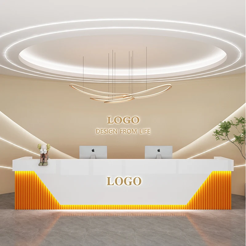 Modern Commercial Bar Counter Classic Luxury Simple Salon Reception Desks Cool Professional Mostrador Commercial Furniture
Modern Commercial Bar Counter Classic Luxury Simple Salon Reception Desks Cool Professional Mostrador Commercial Furniture