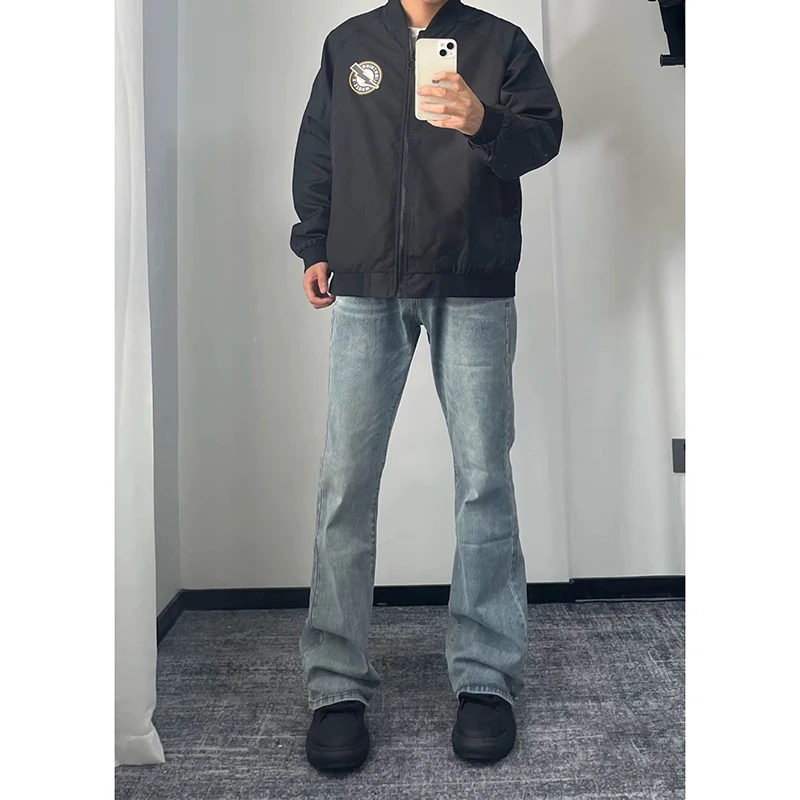 Light Blue Straight Leg Men's Jeans High Waist Lift Panties Leg Lengthening Autumn Winter Street Style Micro Flare Knife Pants
Light Blue Straight Leg Men's Jeans High Waist Lift Panties Leg Lengthening Autumn Winter Street Style Micro Flare Knife Pants