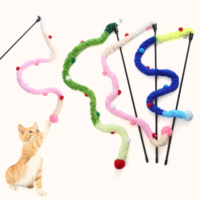 long caterpillar stripe interactive pet toy Christmas series Cat Teaser Stick with bell
long caterpillar stripe interactive pet toy Christmas series Cat Teaser Stick with bell