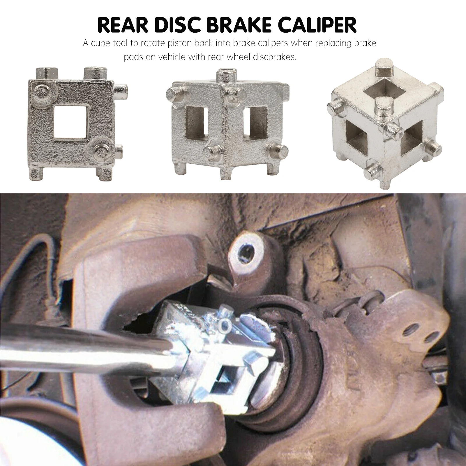 Universal Brake Piston Cube Tool for Rear Disc Brake Caliper Replacement High Hardness Carbon Steel Piston Retraction
Universal Brake Piston Cube Tool for Rear Disc Brake Caliper Replacement High Hardness Carbon Steel Piston Retraction
