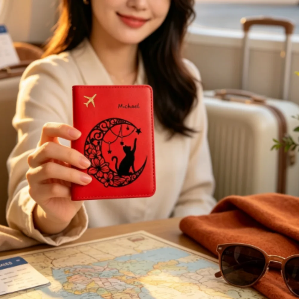 Customized Name Faux Leather Passport Holder, Ultra Thin Travel Wallet For Cards And Tickets, Suitable For Men And Women
Customized Name Faux Leather Passport Holder, Ultra Thin Travel Wallet For Cards And Tickets, Suitable For Men And Women