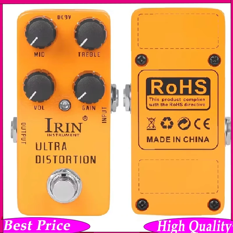 IRIN RS-17 Ultra Distortion Guitar Effect Pedal High-Gain True Bypass Pedals Accessory for Guitarists
IRIN RS-17 Ultra Distortion Guitar Effect Pedal High-Gain True Bypass Pedals Accessory for Guitarists