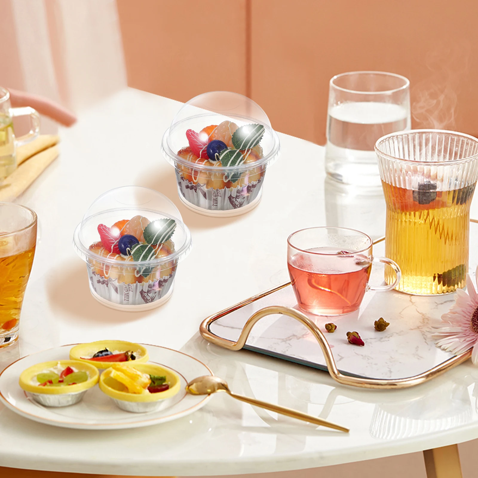 100pcs Pudding Cups 250ml Disposable Plastic Dessert Cups High Lids Ice Cream Jelly Cookies Cake Yogurt Catering Parties
100pcs Pudding Cups 250ml Disposable Plastic Dessert Cups High Lids Ice Cream Jelly Cookies Cake Yogurt Catering Parties