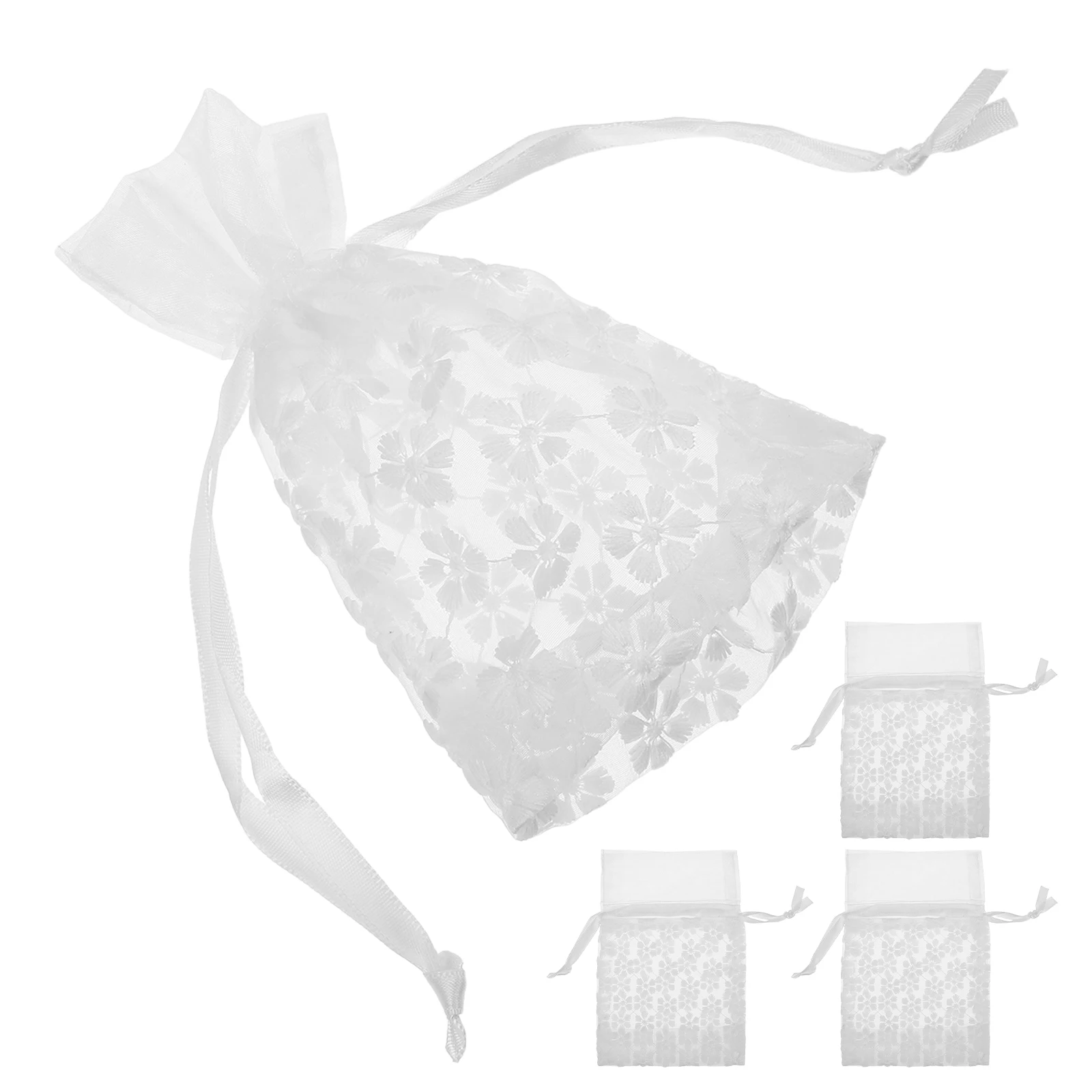 4 Pcs Embroidered Mesh Storage Bags Transparent Gauze Drawstring Pouches for Jewelry Travel Cloth Small Accessories Organizer
4 Pcs Embroidered Mesh Storage Bags Transparent Gauze Drawstring Pouches for Jewelry Travel Cloth Small Accessories Organizer