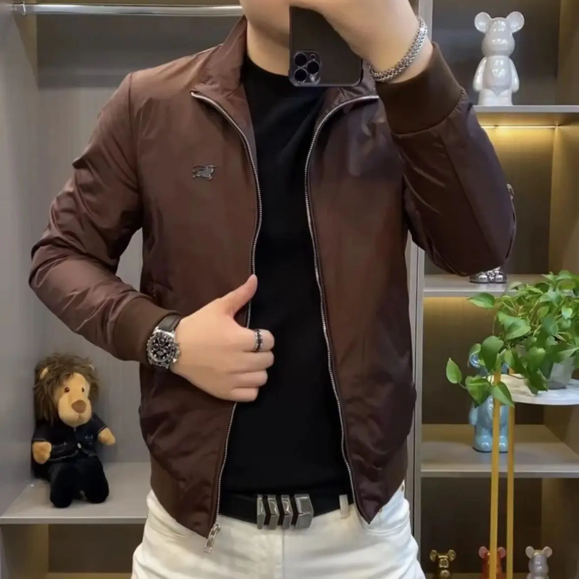 Spring and autumn stand-up collar zipper casual small fragrant style clean version jacket trendy casual coat
Spring and autumn stand-up collar zipper casual small fragrant style clean version jacket trendy casual coat