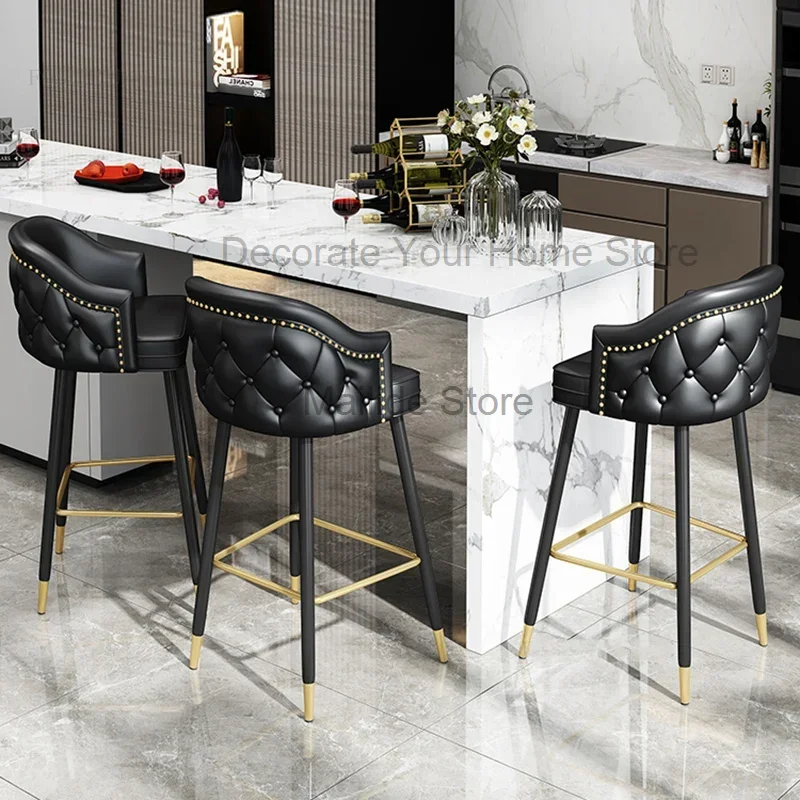 Modern Simple Bar Chairs Home High Stool Retro Bar Furniture Soft Cushion Backrest Bar Chair Cafe Front Desk Solid Wood Armchair
Modern Simple Bar Chairs Home High Stool Retro Bar Furniture Soft Cushion Backrest Bar Chair Cafe Front Desk Solid Wood Armchair