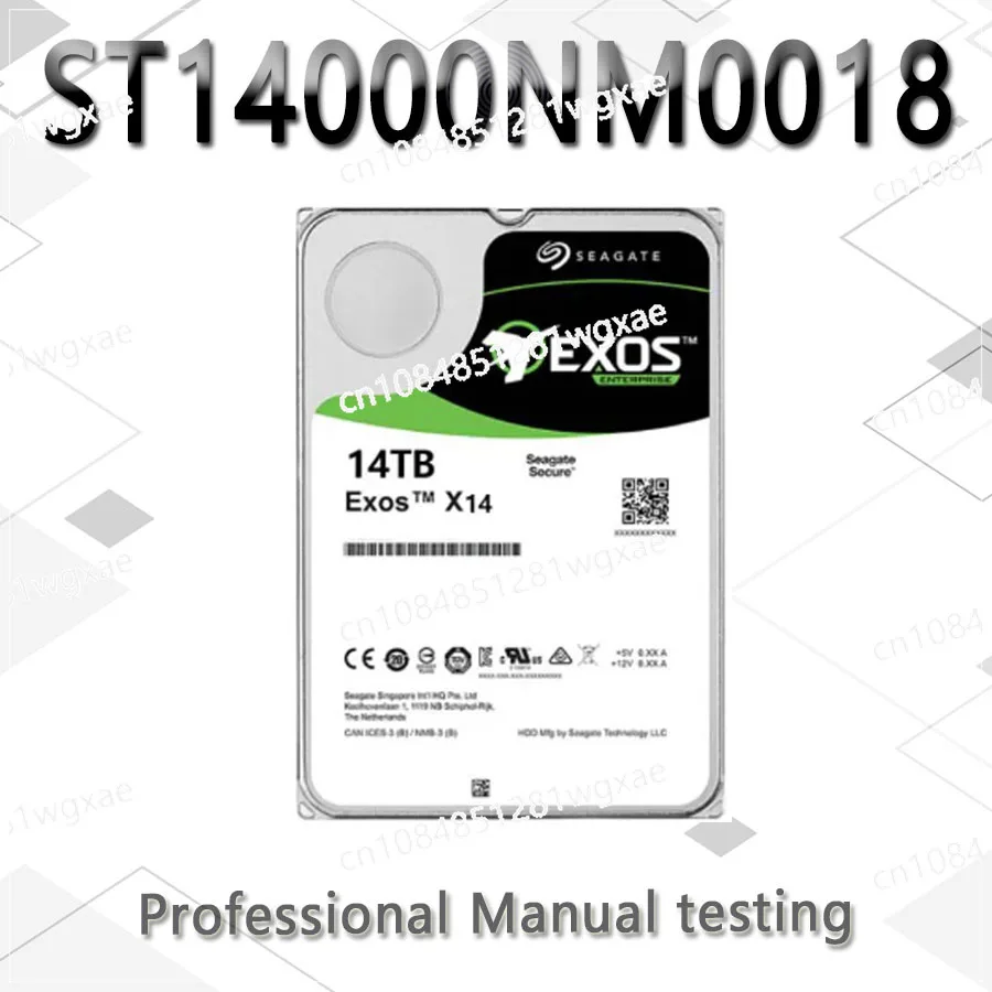 3.5-inch SATA Hard Drive Tested Well Before Shipment Seagate Hard Drive Exos ST14000NM0018 X14 14TB 7200rpm Enterprise 256MB
3.5-inch SATA Hard Drive Tested Well Before Shipment Seagate Hard Drive Exos ST14000NM0018 X14 14TB 7200rpm Enterprise 256MB