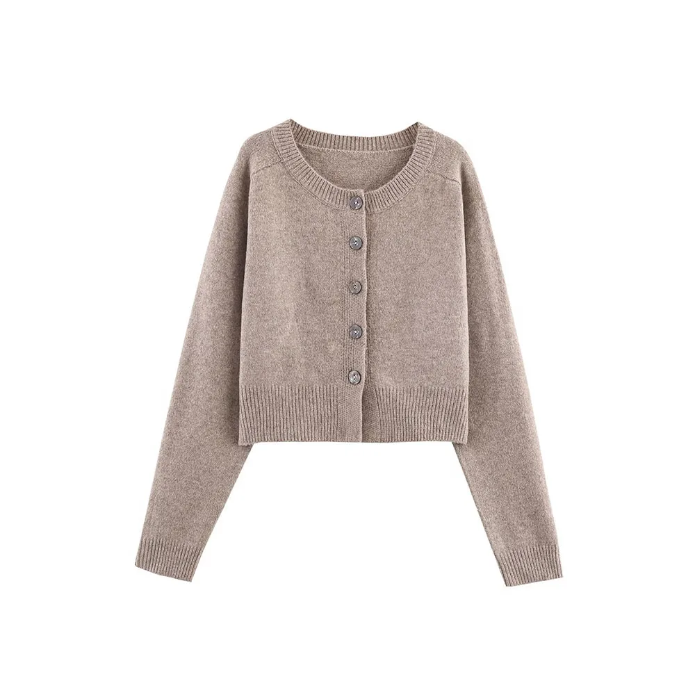 Autumn new women's clothing with European and American style design fashionable button knit jacket
Autumn new women's clothing with European and American style design fashionable button knit jacket