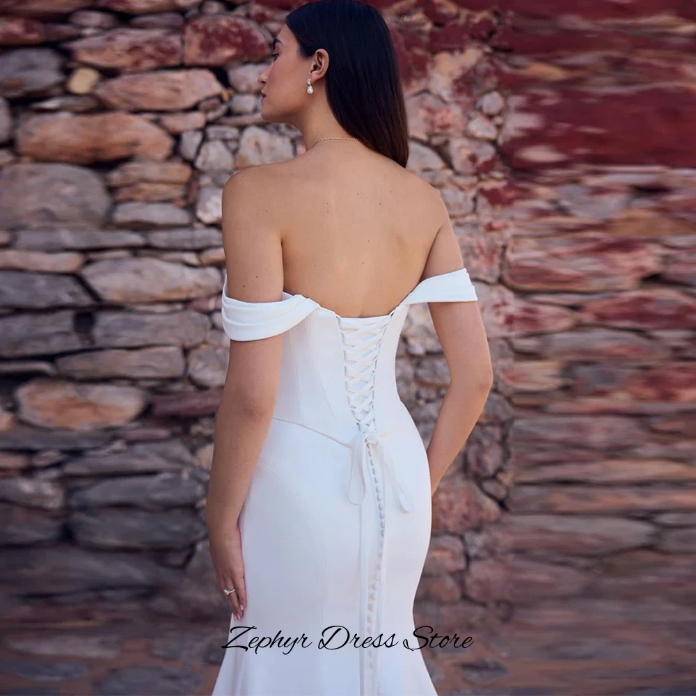 Strapless Sleeveless Wedding Dress Customized Side Slit Mermaid Bridal Gowns High Quality Satin Lace Up Back Vestido De Novia
Strapless Sleeveless Wedding Dress Customized Side Slit Mermaid Bridal Gowns High Quality Satin Lace Up Back Vestido De Novia