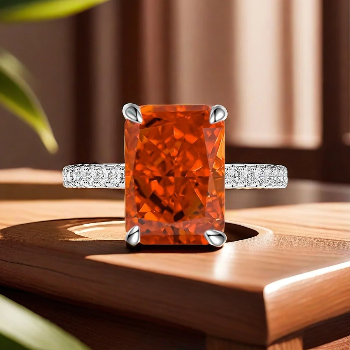 S925 Sterling Silver orangered Cubic zircon Sparkle Good quality Ice Cut High Carbon Diamond ring fine jewelry for women gifts
S925 Sterling Silver orangered Cubic zircon Sparkle Good quality Ice Cut High Carbon Diamond ring fine jewelry for women gifts