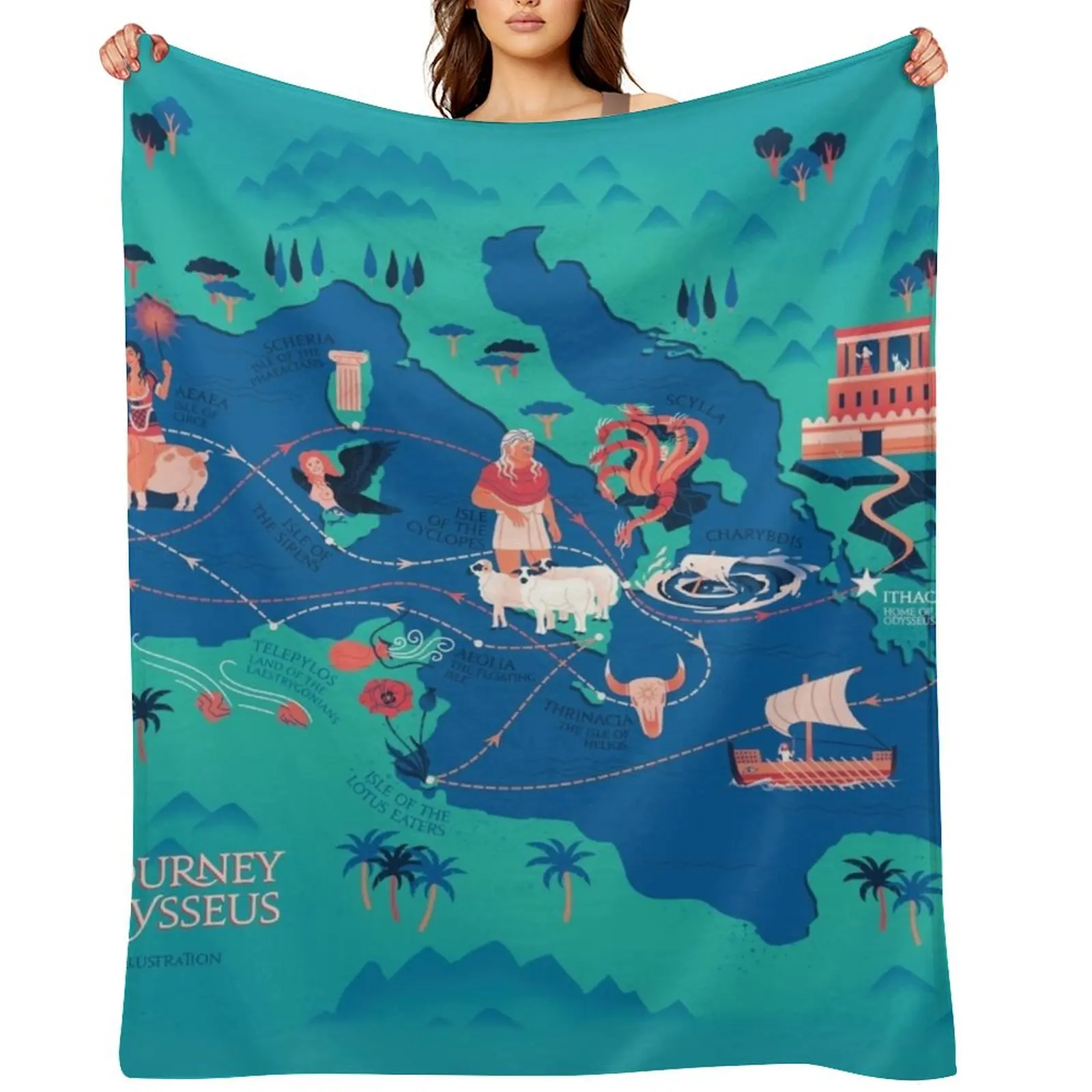 Odyssey Map - The Journey of Odysseus Throw Blanket For Sofa Thin Furry Vintage For Baby Blankets
Odyssey Map - The Journey of Odysseus Throw Blanket For Sofa Thin Furry Vintage For Baby Blankets