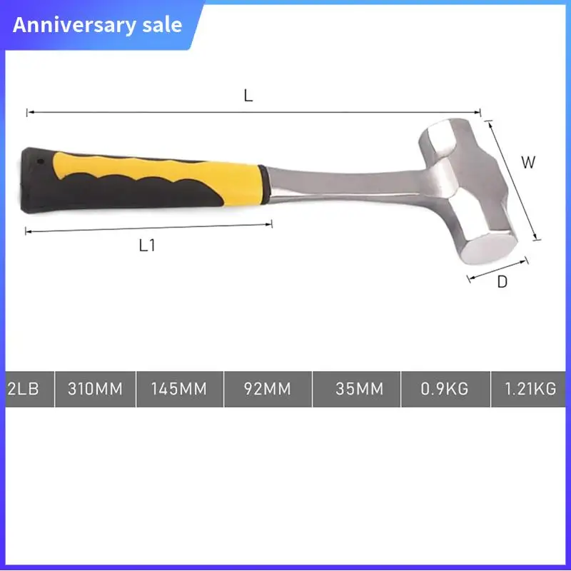 1 Piece Sledge Hammer Heavy Duty One-Piece Brick Drilling Crack Hammers Building Construction Engineer Hammer (Size : 2LB)
1 Piece Sledge Hammer Heavy Duty One-Piece Brick Drilling Crack Hammers Building Construction Engineer Hammer (Size : 2LB)
