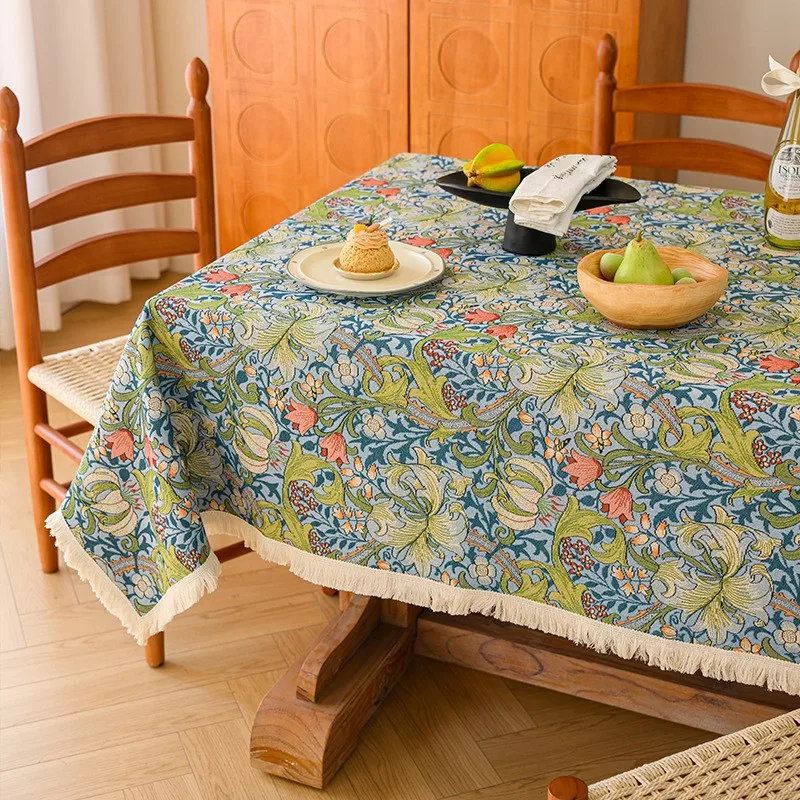 Cotton Linen Floral Tablecloth Vintage Print Dining Cover, American Nordic Country Style Wrinkle Resistant Washable
Cotton Linen Floral Tablecloth Vintage Print Dining Cover, American Nordic Country Style Wrinkle Resistant Washable