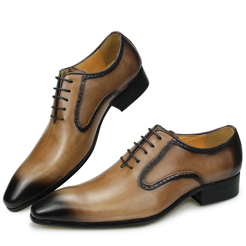Fashion Elegant Formal Business Dress Shoe for Men Handmade Genuine Leather Oxford Suit Footwear Wedding Party Black Khaki Color
Fashion Elegant Formal Business Dress Shoe for Men Handmade Genuine Leather Oxford Suit Footwear Wedding Party Black Khaki Color