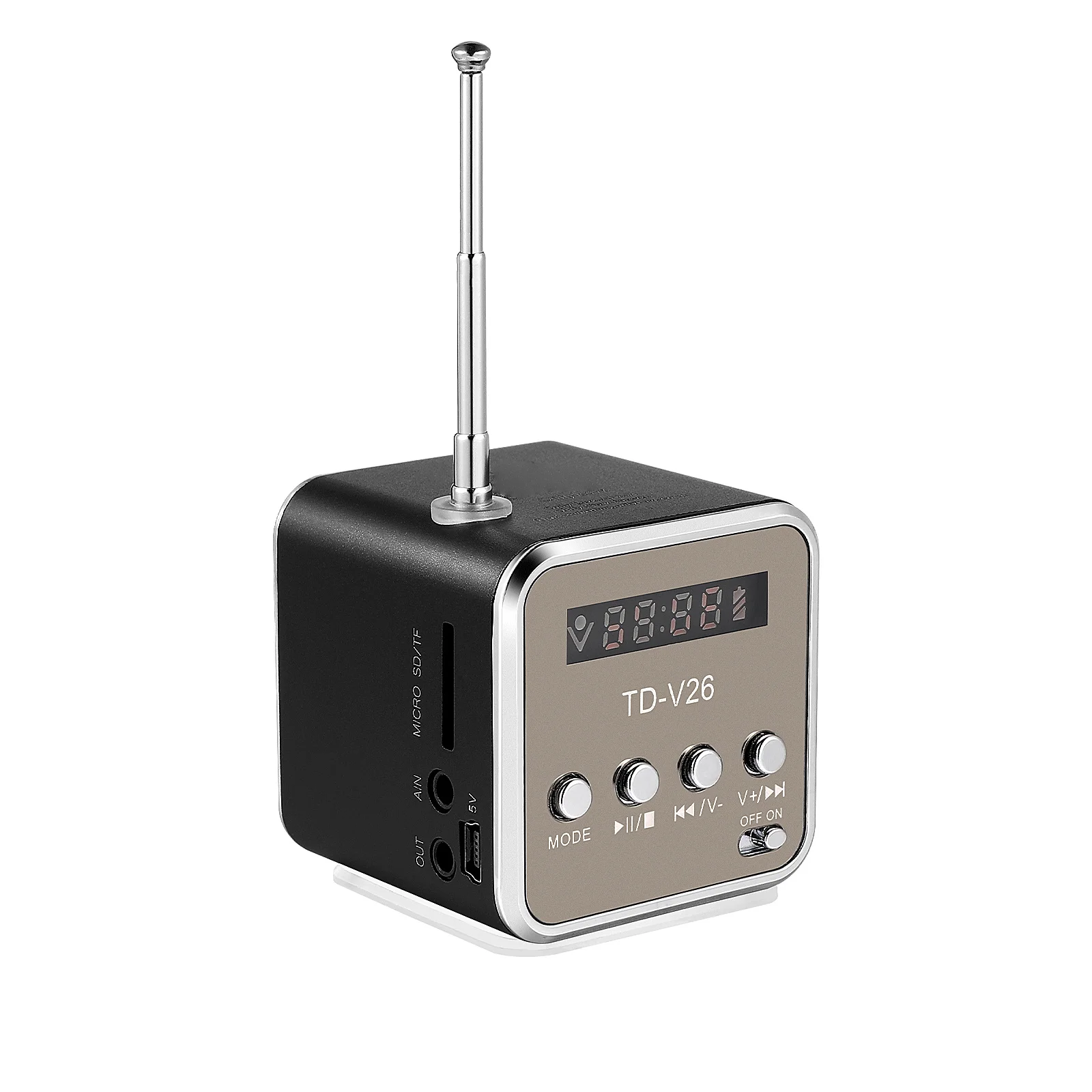 Small Wireless Speaker with Radio Portable Soundbox for Outdoor Travel Use Black Soundbox Speaker
Small Wireless Speaker with Radio Portable Soundbox for Outdoor Travel Use Black Soundbox Speaker