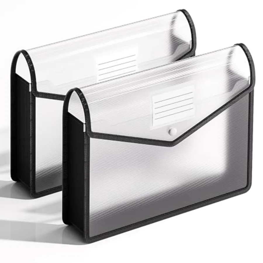 2 Pack Plastic Expanding File Folder, Transparent envelopes with Snap Closure, Fit Letter/A4 Size for School/Office/Home/Hospit
2 Pack Plastic Expanding File Folder, Transparent envelopes with Snap Closure, Fit Letter/A4 Size for School/Office/Home/Hospit