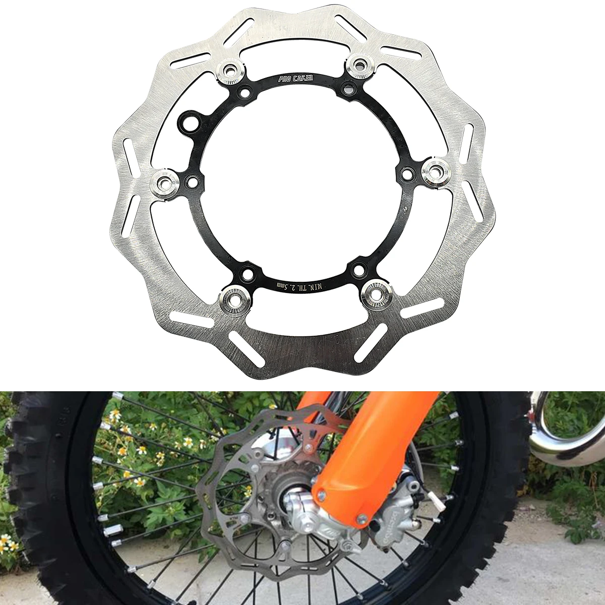 260mm Front Brake Disc Wave Floating For KTM XC XCF XCW SX SXF EXC EXCF 125 200 250 350 400 450 500 TPi Six Days 1994-2023
260mm Front Brake Disc Wave Floating For KTM XC XCF XCW SX SXF EXC EXCF 125 200 250 350 400 450 500 TPi Six Days 1994-2023