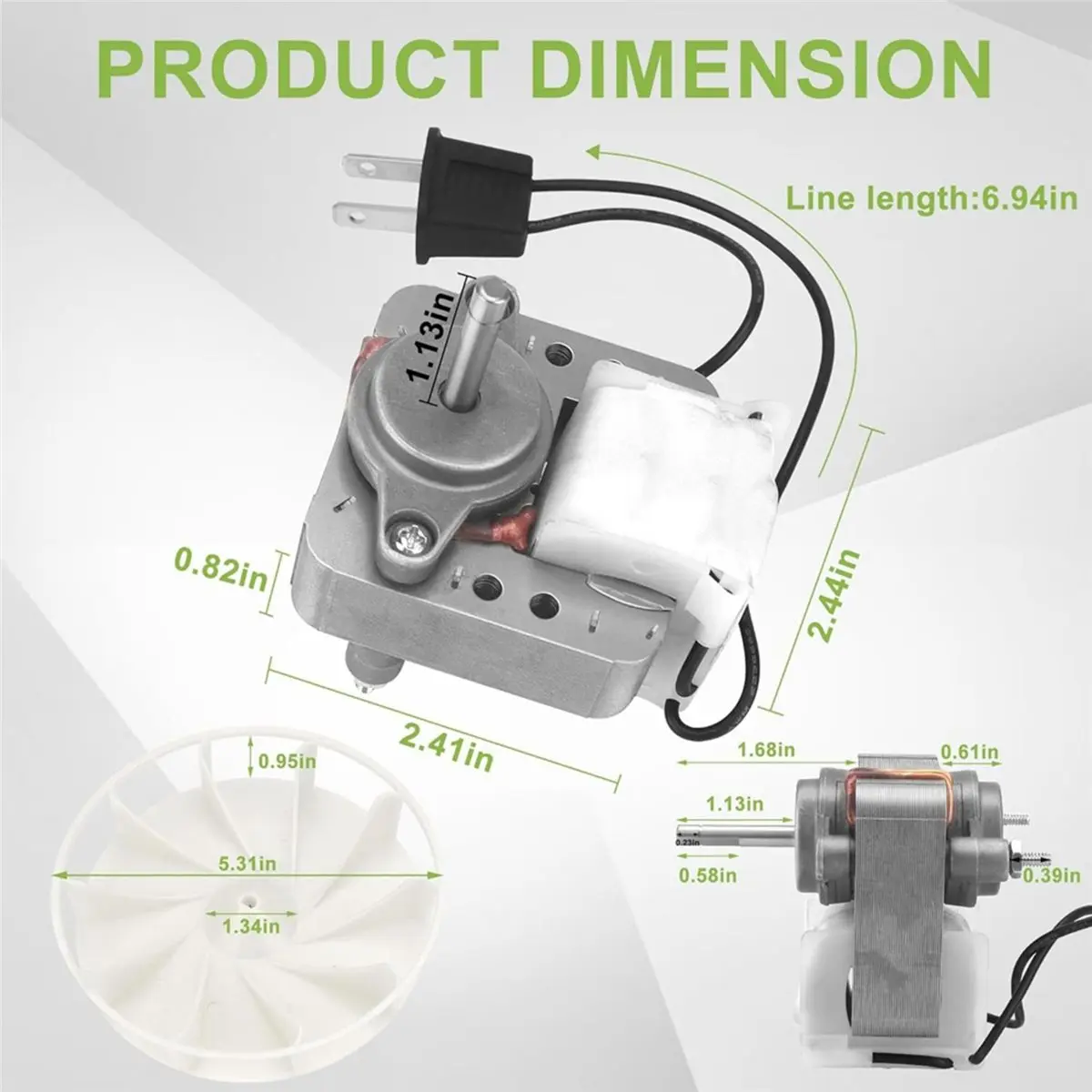 HGHO S99080166 BP28 Vent Bath Fan Motor(Pure Copper) for Bro-an Nu-Tone 655 679 658 85N2 754RB-A, US Plug
HGHO S99080166 BP28 Vent Bath Fan Motor(Pure Copper) for Bro-an Nu-Tone 655 679 658 85N2 754RB-A, US Plug