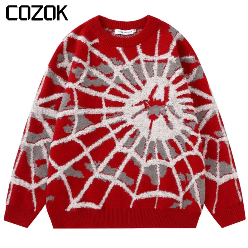 Autumn Winter Streetwear Warm Sweater Men Y2k Vintage Spider Embroidery Long Sleeve Sweater Casual Oversized Men Clothing
Autumn Winter Streetwear Warm Sweater Men Y2k Vintage Spider Embroidery Long Sleeve Sweater Casual Oversized Men Clothing