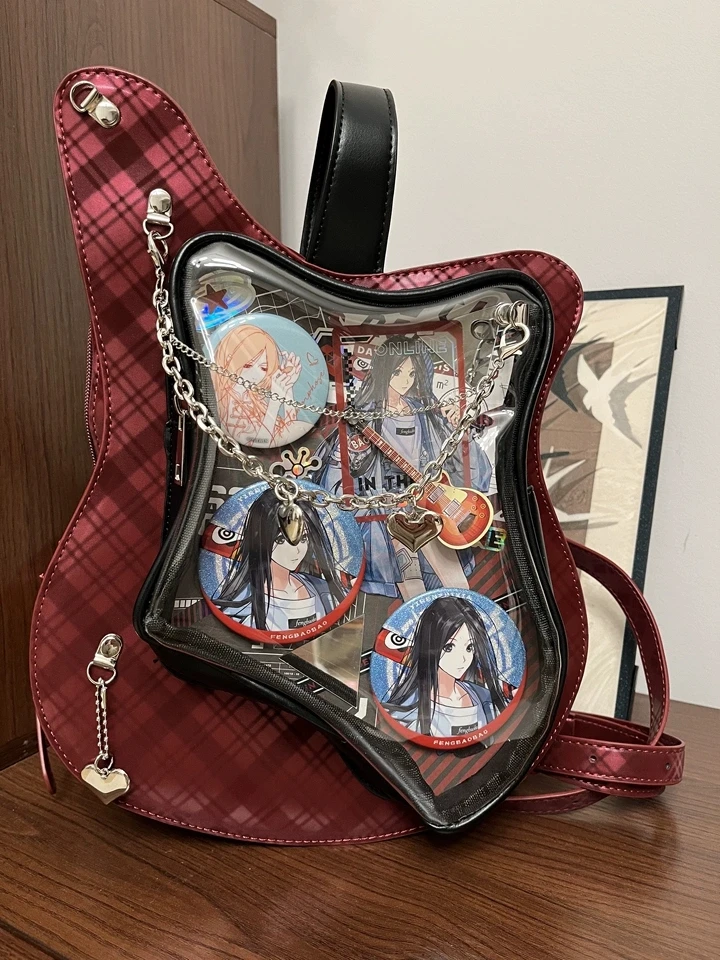 Original Lolita Style Casual Backpacks Creative Contrast Color Sweet Cool Y2k Chain Shoulder Crossbody Backpack Sweet Heart Bag
Original Lolita Style Casual Backpacks Creative Contrast Color Sweet Cool Y2k Chain Shoulder Crossbody Backpack Sweet Heart Bag